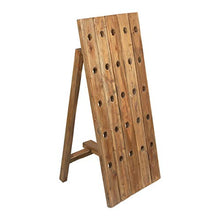 Portabottiglie in legno di teak verticale 25 bottiglie 110 cm