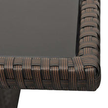 Tidyard Set Divani da Giardino 4 pz con Cuscini in Polyrattan Marrone, Set Divani da Giardino, Set Divani da Giardino da Esterno 220 x 172 x 82 cm