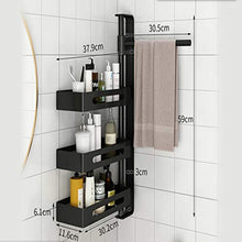 DZHTWSRYGR Bathroom Corner Shelf Bathroom Shelves, Bathroom Wall-Mounted Perforation-Free Storage Rack
