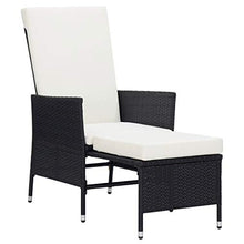 FAMIROSA Set Divani da Giardino 3 pz con Cuscini in Polyrattan Nero-9371