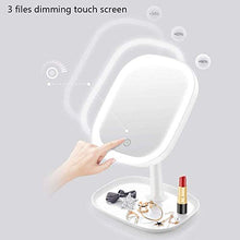 LBWARMB Trucco Specchio con luci Specchio per Trucco cosmetico Specchio da Barba per Regali a 180 Gradi Touch Touch Pulsante Portatile Portable Beauty Trucco Specchio
