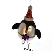 Painted Glass Girl Penguin Christmas Tree Decoration (15cm)