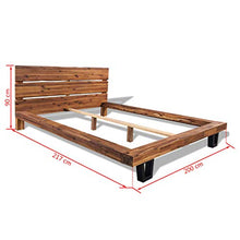 FAMIROSA Giroletto in Legno Massello di Acacia 180x200 cm