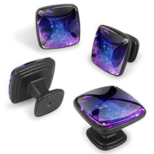 Nebulosa Viola Spazio Pomelli per Porta Set di 4 Pomelli per Mobili Manopole per Cassetti Cucina Armadio Vetro