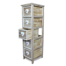 IlGruppone Mobiletto Multiuso per Bagno, Camera da Letto e Ingresso Misura 29x35x101cm con 5 cassetti MOD Julio