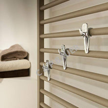 Set 2 pezzi Scaldasciugamani - Gancio Scaldasalviette Universale Portasciugamani per Asciugamani da bagno - colore bianco