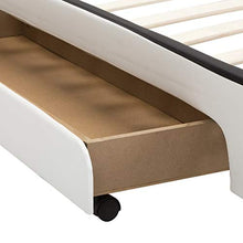 SKM Giroletto con Cassetti Bianco in Similpelle 140x200 cm