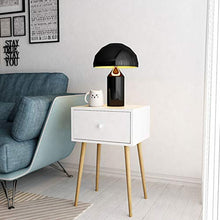 JFya Comodino, Mobile in Legno 1 Cassetto, Piedi E Maniglia in Legno Massello, Comodino Camera da Letto Contenitore (60 * 40 * 34 Cm) (Size : 60 * 40 * 34cm)