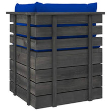 vidaXL Divano da Giardino 4 Posti su Pallet con Cuscini Massello Pino