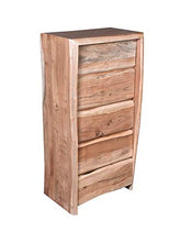 SIT-Möbel - Comò Albero in Legno di Acacia con Bordi ad Albero, 60 x 40 x 120 cm