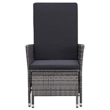 FAMIROSA Set Divani da Giardino 3 pz con Cuscini in Polyrattan Grigio-9373