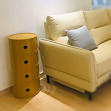YLKCU Comodini Round Home Tavolino da caffè a 4 Livelli Comodino Armadio Laterale Camera da Letto Balcone Mobili Decorativi, Ginger
