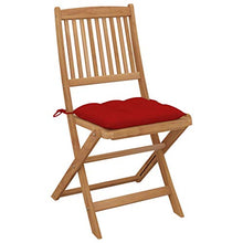vidaXL Sedie da Giardino Pieghevoli 6 pz con Cuscini Massello Acacia