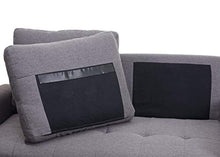 Mendler Divano a 3 posti Relax TV con vano Contenitore HWC-H23 Tessuto Grigio