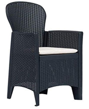 TOMAINO Salotto da Giardino in plastica Simil Rattan 2 poltrone e 1 tavolino
