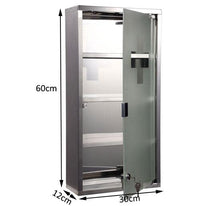Armadietto per Medicinali Quattro Ripiani in Acciaio Inox 30x12x60 cm