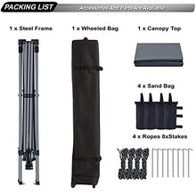ABCCANOPY Gazebo Pop Up Gazebo portatile Instant Shelter Outdoor Baldacchini Bonus Borsa con ruote, 4 sacchi pesi, pali e corde