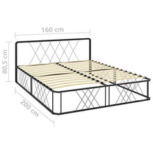 SKM Giroletto Nero in Metallo 160x200 cm (27.3kg)