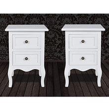 Zora Walter - Comodino con 2 cassetti, in MDF, Colore: Bianco Comodino per Camera da Letto, Misura 34,5 x 30 x 49 cm (Lunghezza x Larghezza x Altezza).