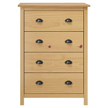 vidaXL Credenza Hill 4 Cassetti 79x40x110 cm in Massello di Pino