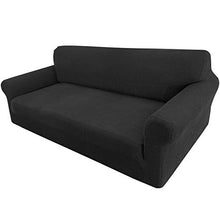 Granbest Copridivano Elasticizzato 3 posti Elegante Fodera Divano per Gatto Cani Mobili Coperture Lavabile Tessuto Jaquard (3 Posti, Nero)