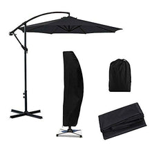 BESTINE - Copriombrellone extra large con cerniera e coulisse, impermeabile, antivento e anti-UV, in tessuto Oxford da giardino e patio, con custodia per ombrellone