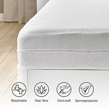 Pikolin Home - Fodera per materasso in spugna con aloe vera, traspirante ed extra morbida, con cerniera a U; copre tutti e sei i lati del materasso