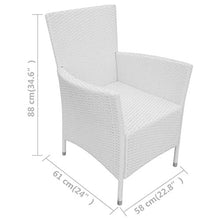 FAMIROSA Sedie da Giardino 4 pz con Cuscini in Polyrattan Bianco Crema