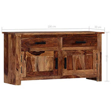 vidaXL Credenza Stile Rustico Accattivante Indeformabile Spaziosa Robusta Resistente Madia Buffet Consolle Armadietto Legno Massello di Sheesham
