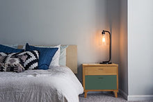 Rebecca Mobili Cassettiera Comodino 2 Cassetti Legno Marrone Verde Camera da Letto Soggiorno Arredamento Moderno (cod. RE6048)