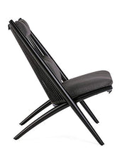 Poltrona Lounge con Cuscino Aloha New Nero Bizzotto cod.0660407