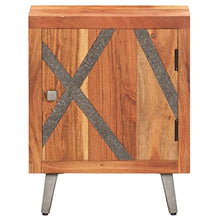 vidaXL Comodino 40x30x50 cm in Legno Massello di Acacia