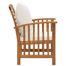 FAMIROSA Set Divani da Giardino 4 pz con Cuscini in Massello di Acacia-7975
