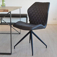 Damiware Rocky – Set di 2 sedie Sala da Pranzo Comfort Rivestimento in Tessuto (Stone)