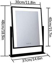 Specchio da trucco Specchi da trucco, Touch Screen Oscurante Specchio illuminato ad alta definizione Rotazione di 360 ° con luci Specchio da terra Ingrandisci Specchio di bellezza illuminato (Colore