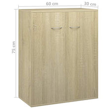 Festnight Credenza Rovere Sonoma 60x30x75 cm in Truciolato