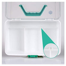 Scatola per Medicinali Medicina Box, Household Storage Box, Vuoto Kit di primo soccorso, piccolo contenitore, portatile, trasparente con coperchio, portatile (verde) Contenitore per Medicinali