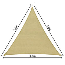 TecTake Tenda a Vela Solare Protezione Raggi UV Telo da Sole + Set di funi di Tensione - Modelli Differenti - (Triangolare | 3,6 m | No. 401808)