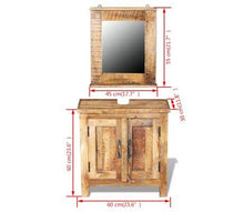 Armadietto da bagno con specchio, stile classico, a due ante, con specchio, 60 x 30 x 60 cm