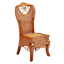 CHQYY Sedia da Pranzo - Sedia Home Office per Hotel Sedia da Ufficio in Rattan con Schienale Alto in Legno (Color : Brown, Size : A)