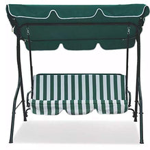 Dondolo 3 Posti da Giardino cm in Acciaio Becker Swing Bianco e Verde
