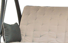 Q.bo srl Dondolo da Giardino 3 Posti con Struttura in Ferro e Schienale Reclinabile Panama Beige