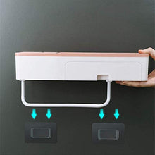 Scaffale A Parete In Plastica Ventosa Scaffale Per Bagno Sciampo Contenitore Cosmetico Accessori Da Bagno Multifunzione 31.5x12cm Grigio