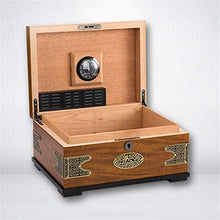 HYY-YY Accessori per sigari con Creative Europeo Antico Rame Patch Cedro Legno Humidor Cigar Box