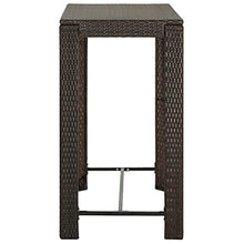 vidaXL Set da Bar da Giardino 7 pz con Cuscini in Polyrattan Marrone