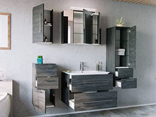 Set di mobili da bagno OPTIMO 80cm (5 pezzi) grigio grafite