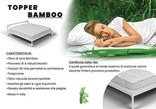 Topper imbottito e trapuntato sottoposto al trattamento Bamboo, Matrimoniale 160x195cm