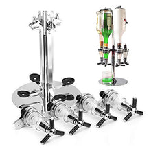 BENOHAOH 4 Teste 6 Teste 6 Teste Rotary in Acciaio Inox Succo di Vino Succo di Cocktail Basamento Bevande Ottica Distributore Supporto da Cucina Bar (Color : 6 Heads)