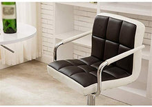 LYYF Barstool di Altezza Regolabile, Moderno Poltrona Girevole Cucina Ristorante bistrot Sgabello con braccioli e Base cromata 21223 (Color : D, Size : 44-55CM)