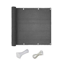 RNSUNH - Copertura per schermo per balcone, con rete da 0,9 x 4,9 m, con corda e 24 fascette per cavi, per portico, cortile, cortile, patio